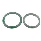 (2) Chinese Jade Bangle Bracelets.