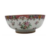 Chinese Export Enamel Decorated Pedestal Bowl.