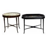 2 Vintage Regency Style Tray Top Tables