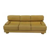 PERCIVAL LAFER Signed 1970s Leather Sofa.