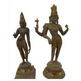 (2) Indian Standing Deity Sculptures.