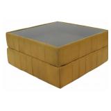 PERCIVAL LAFER Leather Coffee Table.