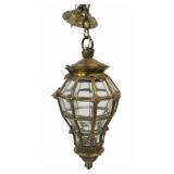 Antique & Fine Quality Brass Paneled Chandelier.