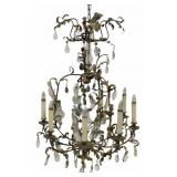 Large & Impressive Gilt Metal & Crystal