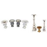 Lot of Iron & Lead Urns with Iron Sprickets.