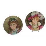 2 Large Royal Worcester Porcelain Portrait Plates.