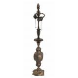 E.F. CALDWELL Etched Silverplate Lamp.