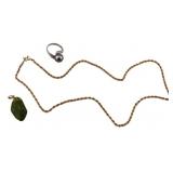 JEWELRY. Platinum and Gold Jewelry Grouping.