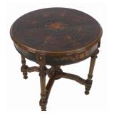 Antique Continental Marquetry Inlaid Center Table