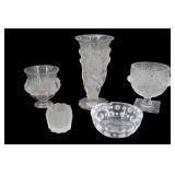 Lalique Grouping Vases & Bowls