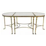 After Maison Jansen 3 Part Bronze & Marble Table.