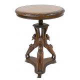 Vintage Mahogany Cat Motif Table.