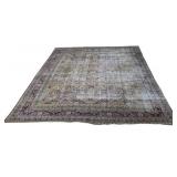 Large Antique & Finely Hand Knotted Kerman Carpet.