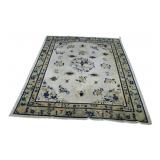 Vintage And Finely Hand Knotted Asian Carpet.
