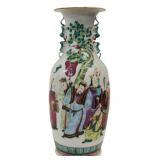 Large Chinese Famille Rose Vase with Figures.