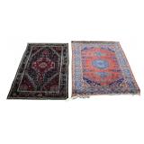 2 Vintage And Finely Hand Knotted Carpets.