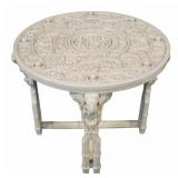 Vintage Finely & Highly Carved White Painted