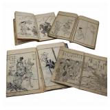 (4) 19th C Japanese Woodblock Print Books.