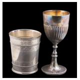 SILVER. Victorian English Silver Beaker.
