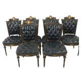 12 Vintage Ebonized Louis XVI Style Chairs.