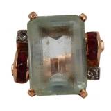 JEWELRY. Retro/Vintage 14kt Gold, Gem and Diamond