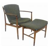 FIN JUHL Midcentury Lounge Chair & Ottoman
