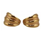 JEWELRY. Pair of 18kt Gold Tapered Earrings.