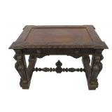 After Horner Highly & Finely Carved Oak Desk.