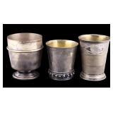 SILVER. (3) Continental Silver Beakers.