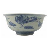 Chinese Blue and White Floral Bowl.