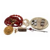 JEWELRY. Assorted Sterling, Gold, and Costume