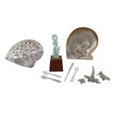 Collection of Carved Objects Inc. Jade.