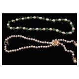 JEWELRY. (2) Pearl Necklaces, (1) Signed.