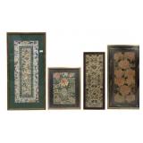 Collection of Chinese Silk Embroidered Textiles.