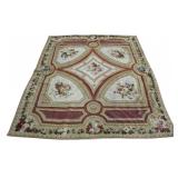 Vintage & Finely Hand Made Aubusson Carpet.