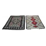 Lot Of 2 Antique Navajo Carpets.