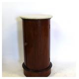 Antique Italian Marbletop Pedestal Cabinet.