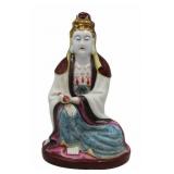 Signed Chinese Enamel and Gilt Seated Buddha.