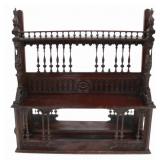Antique Finely Carved Mahogany Wall Hanging Shelf