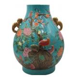 Chinese Famille Rose and Gilt Decorated Vase with