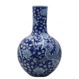 Large Chinese Blue and White Dragon and Phoenix