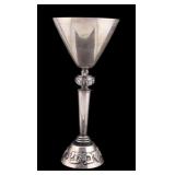 JUDAICA. Ludwig Wolpert Sterling Kiddush Cup.