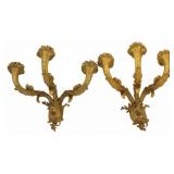 E.F. CALDWELL Pair of Fine & Large Gilt Bronze