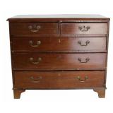 19th Century English Mahogany 2 Drawer Over 3