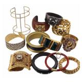JEWELRY. Collection of (12) Statement Bracelets.