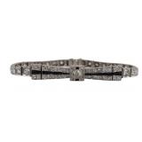 JEWELRY. Art Deco Platinum, Diamond and Onyx