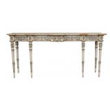 Vintage Carved ,Gilt & Paint Decorated Console .