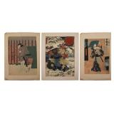 (3) Assorted Japanese Woodblock Prints.