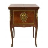 Antique Bronze Mounted Satinwood Lift Top