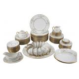 Spode Blanche de Chine Gold Porcelain Service.